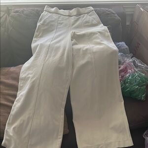 Lee White Wide Leg Pants High Waisted Flowy